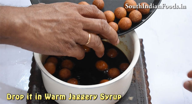 Jaggery dry gulab jamun recipe step 21