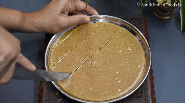 Jaggery kaju katli recipe step 19