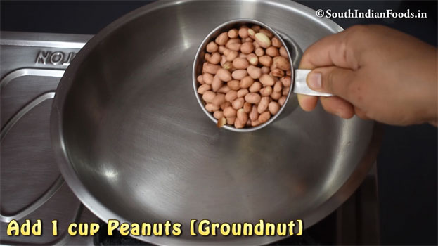 Jaggery peanut katli recipe step 1