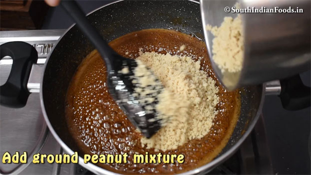 Jaggery peanut katli recipe step 14