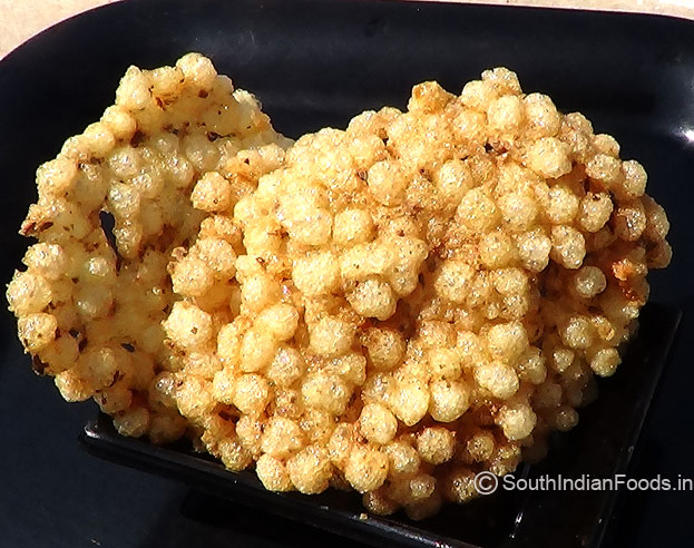 Sago vadam ready, serve hot with rasam, curd rice or sambar