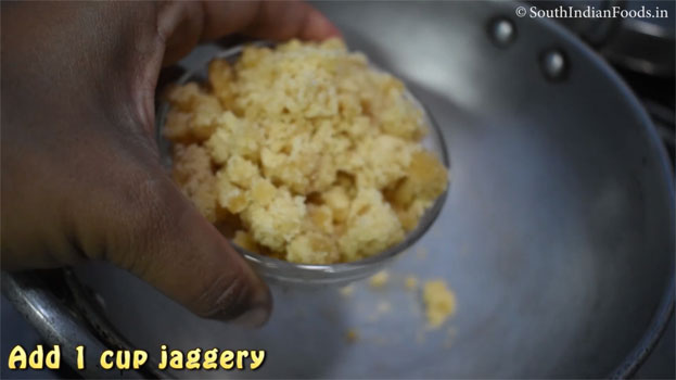Peanut jaggery burfi step 9
