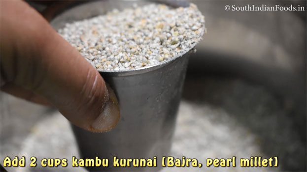 Kambu kurunai rice step 1