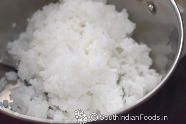In a mixer jar add boiled rice[ leftover ro fresh]