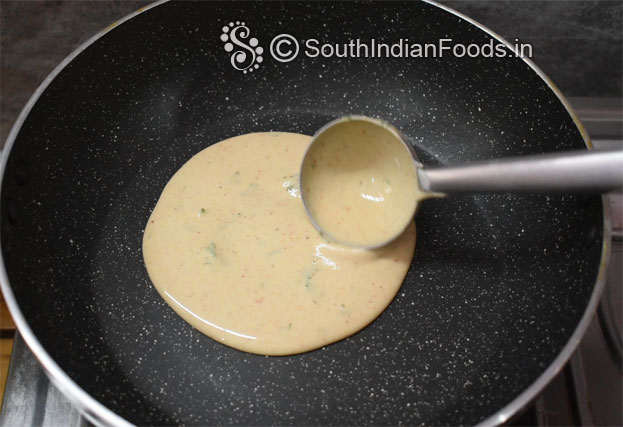 Liquid dough masala chapati recipe step 3