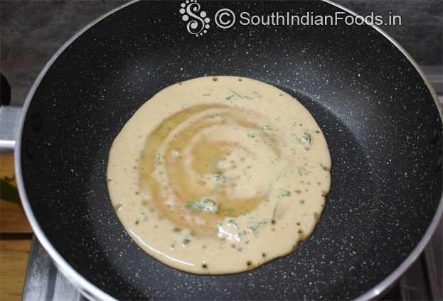 Liquid dough masala chapati recipe step 4