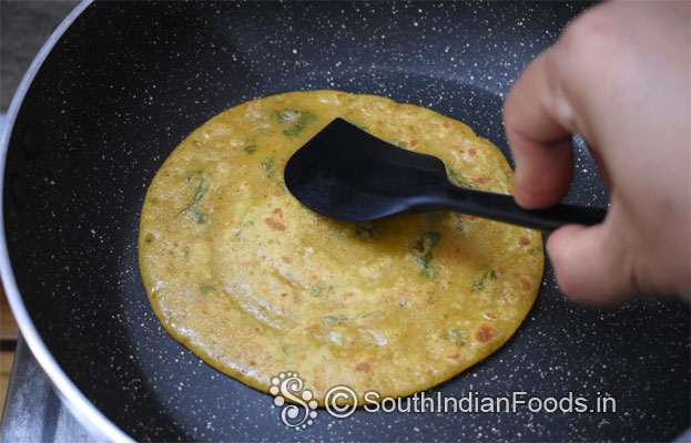 Liquid dough masala chapati recipe step 8