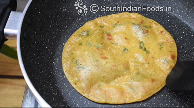 Liquid dough masala chapati recipe step 9