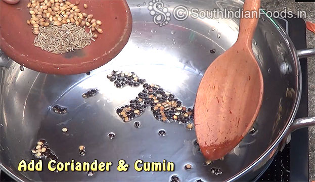 Add cumin & coriander powder