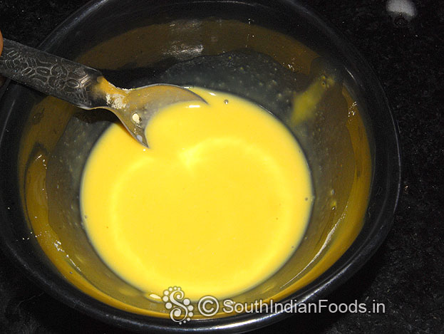 Add 1 tbsp custard powder with 1/4 cup milk mix well