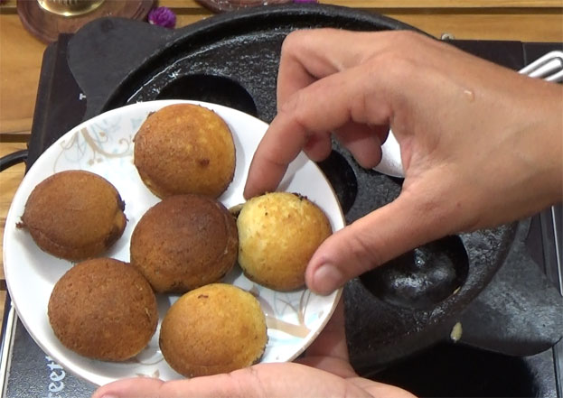 Spongy leftover cake batter appam cake ready