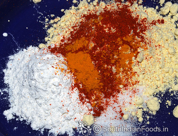 Add Red chilli powder & turmeric powder