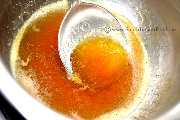 Melted jaggery syrup