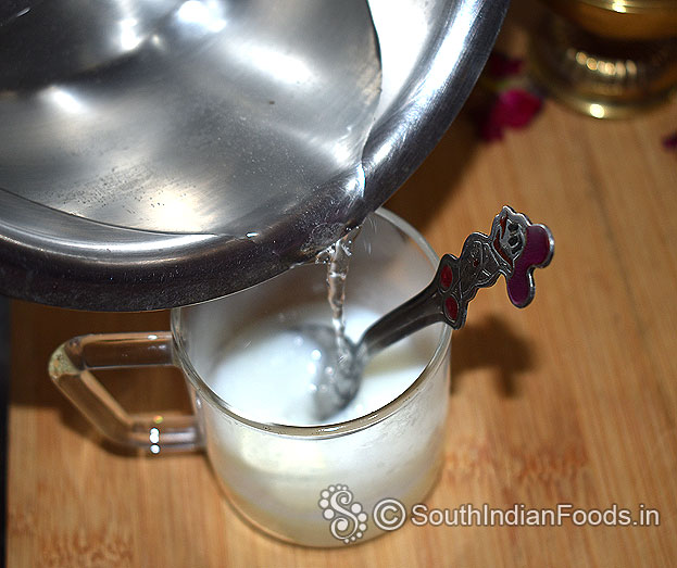 Add warm water, mix well, make instant milk