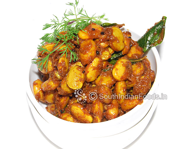 Mochakottai puli kootu | Lima Beans tamarind dry curry-How to make-Step ...