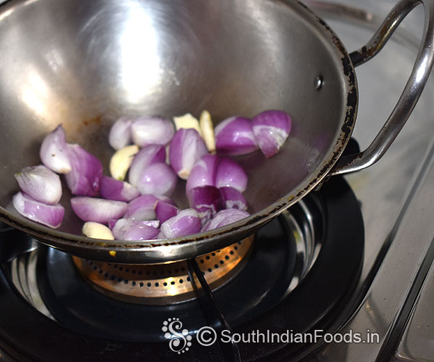 add sambar onion, garlic saute