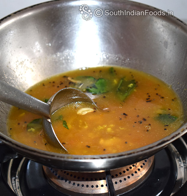 Add moong dal tomato mixture