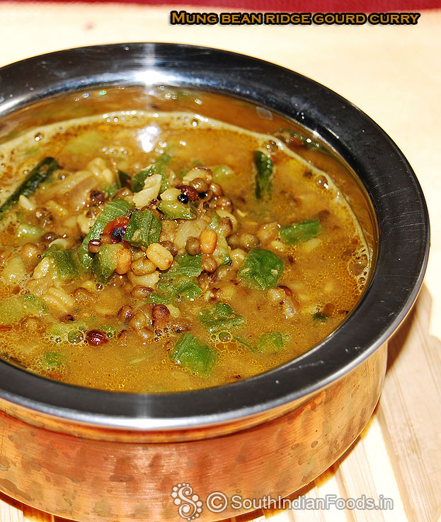 Mung bean ridge gourd curry