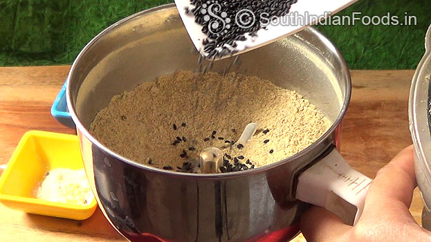 Add roasted black sesame seeds