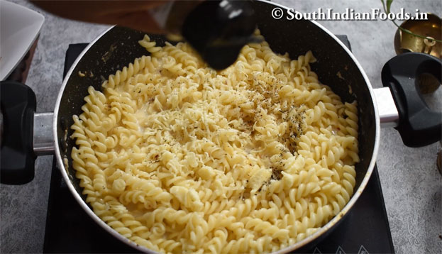 Mushroom white sauce pasta recipe step 18