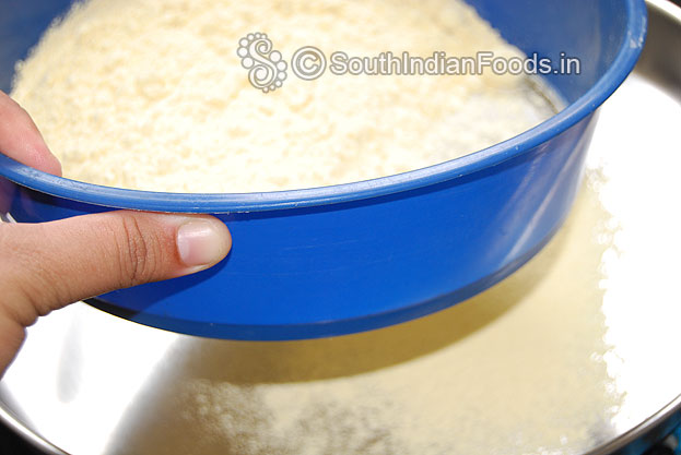 Sieve gram flour to avoid lumps