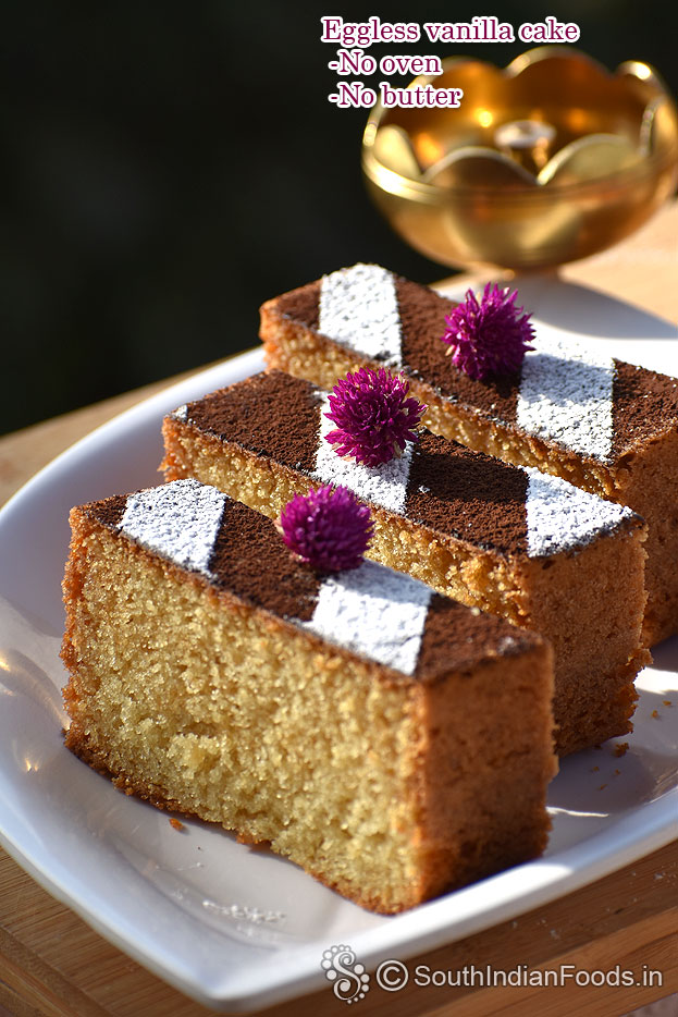 No-oven Vanilla Cake- Eggless recipe! - Bake with Shivesh
