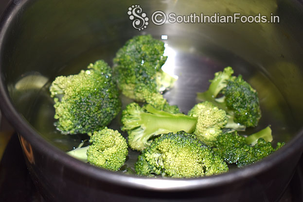For blaching broccoli:- Heat water, add broccoli