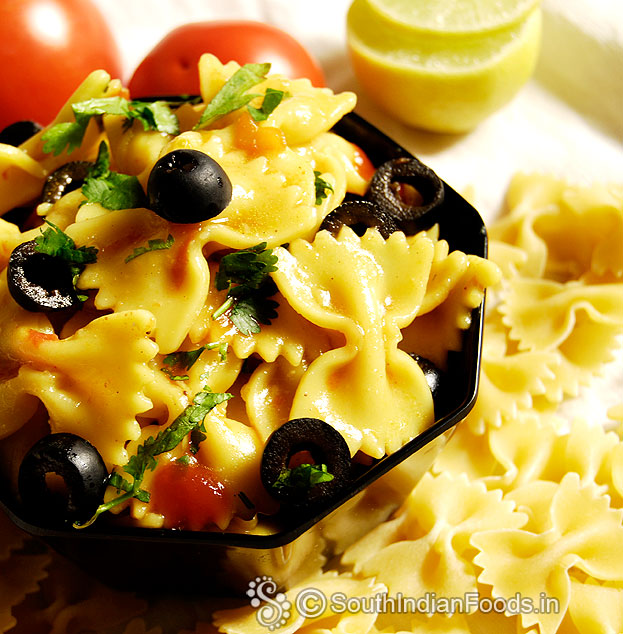 Pressure cooker farfalle pasta