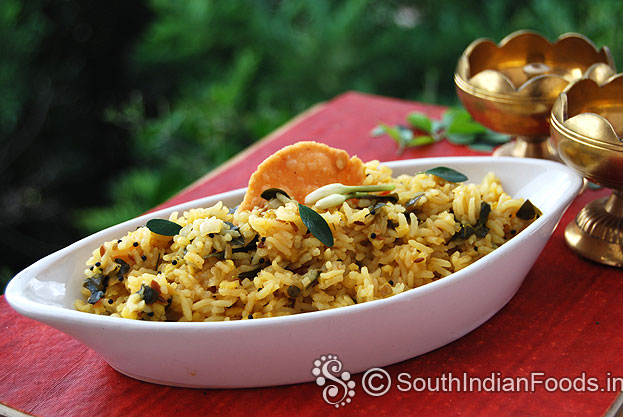 Easy dal rice with drumstick leaves