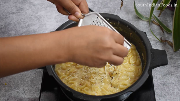 One pot white sauce pasta step 20