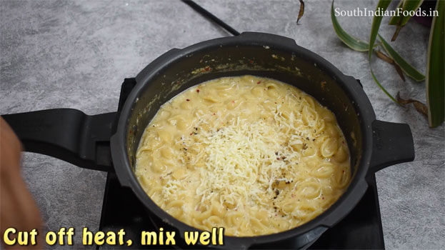 One pot white sauce pasta step 21