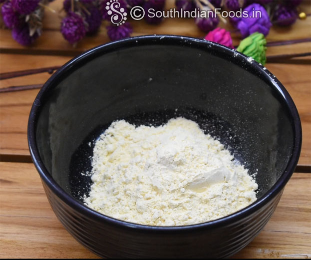 Add gram flour[ Besan, chickpea flour]