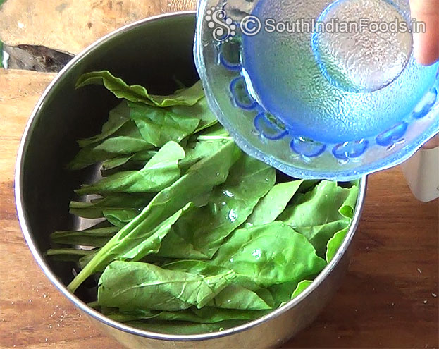 Add spinach,water, grind to fine puree