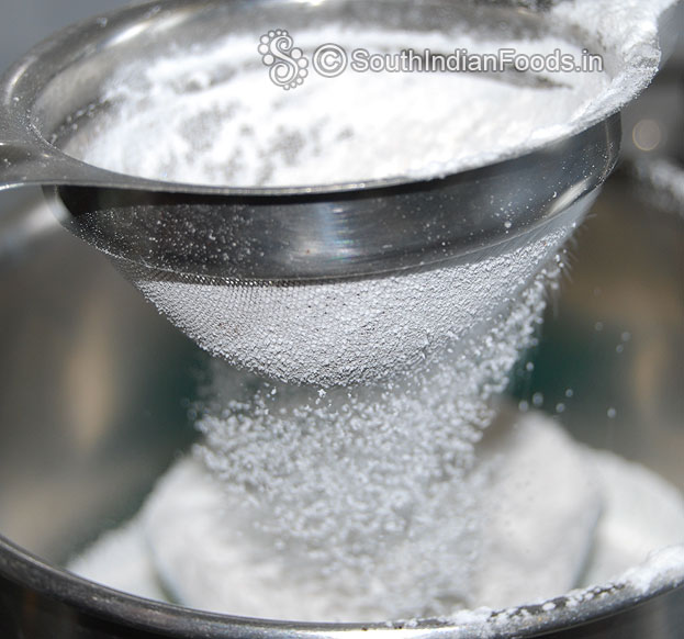 sieve the flour to avoid lumps