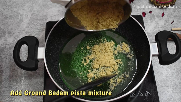 Pista Badam Burfi recipe step 13