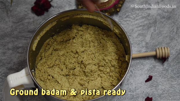 Pista Badam Burfi recipe step 6