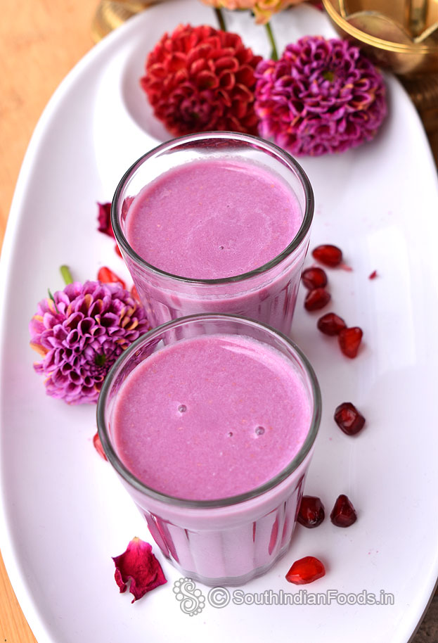 Instant pomegranate smoothie