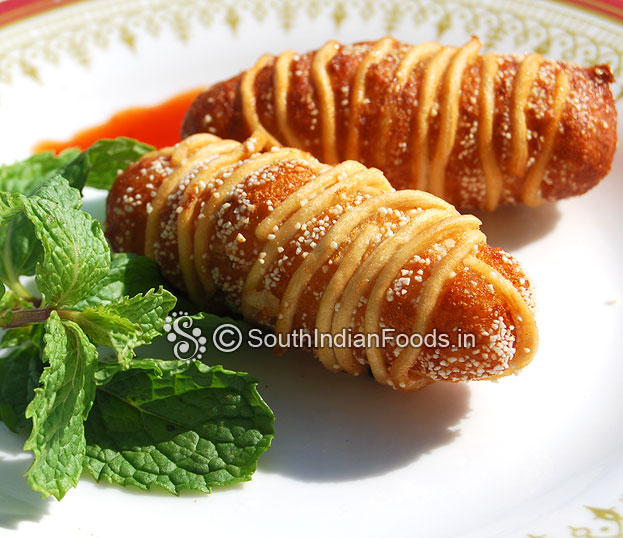 Potato noodles wrapped fritters
