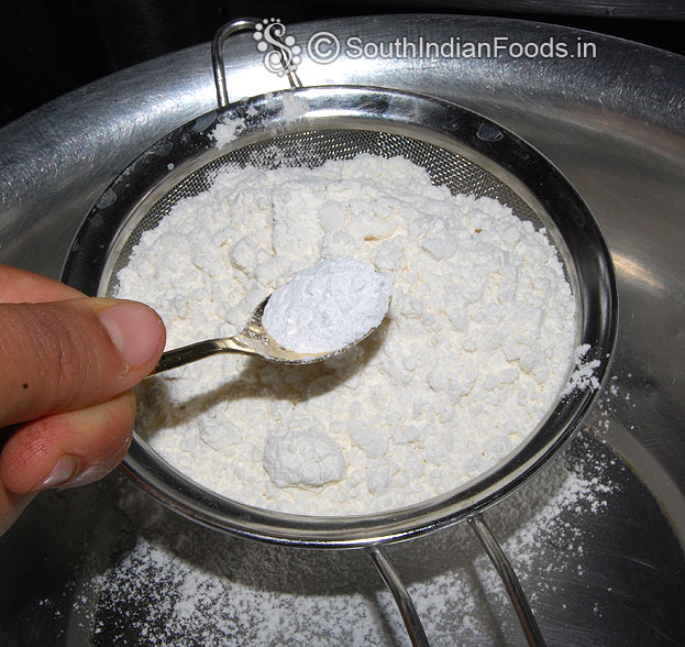 Seive wheat flour and baking powder
