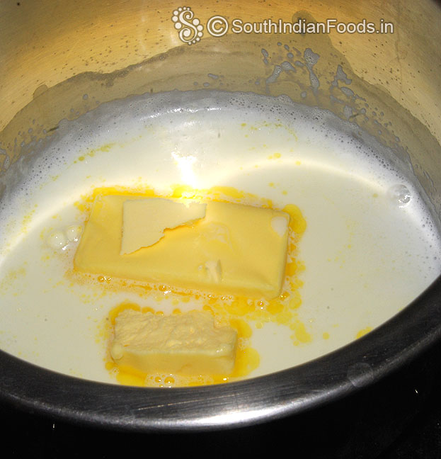 Add butter, melt then cut off heat
