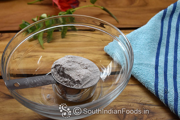 Add ragi flour in a bowl