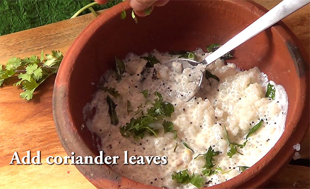 Add coriander leaves