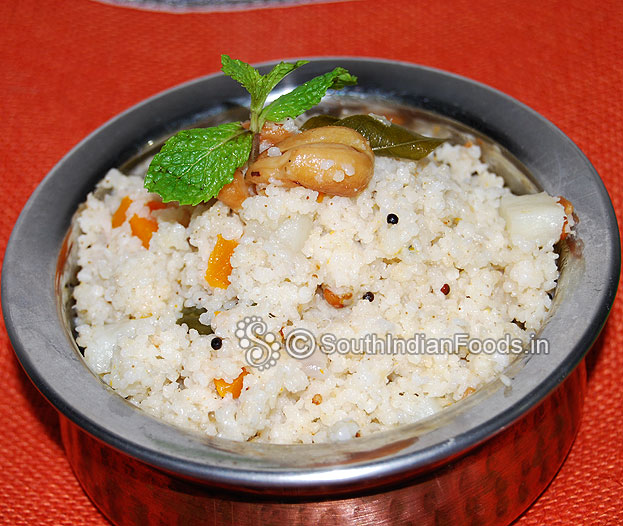 Little millet upma is ready, serve hot with pickle or chutney