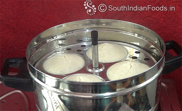 After 10 min, samai idli is ready