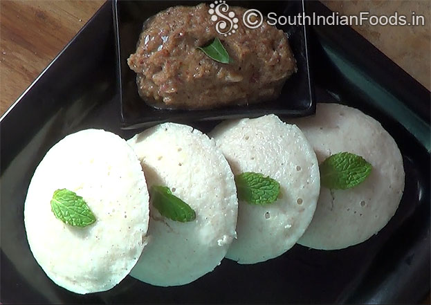 Samak rice idli ready, serrve hot with chutney