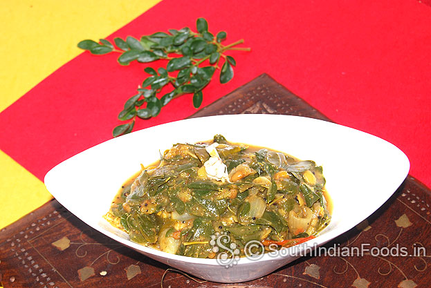 Simple drumstick leaves kulambu