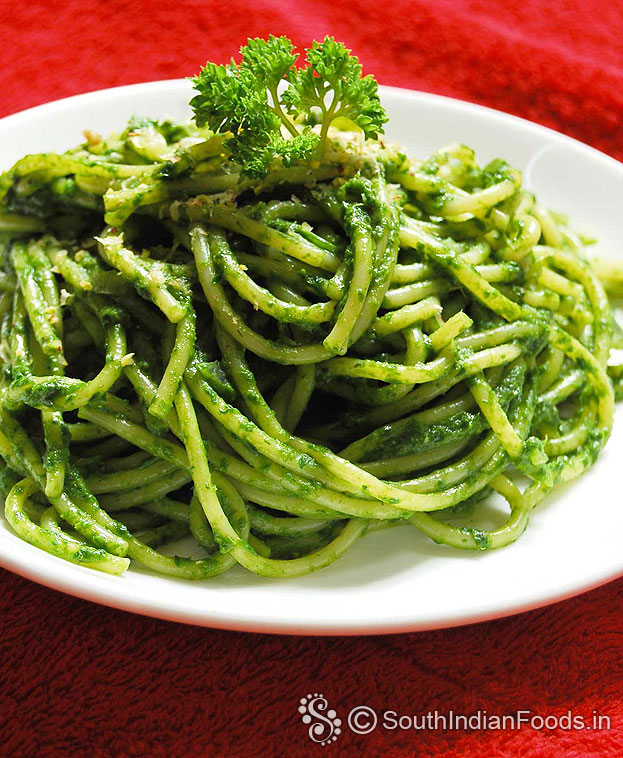 Pesto pasta indian style