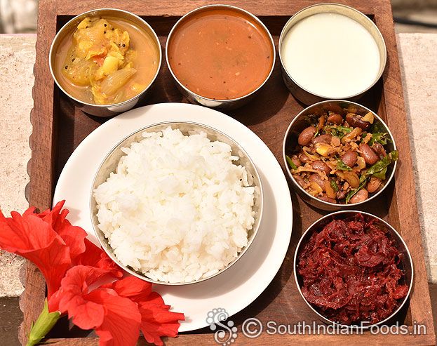 Perfect south indian thali
