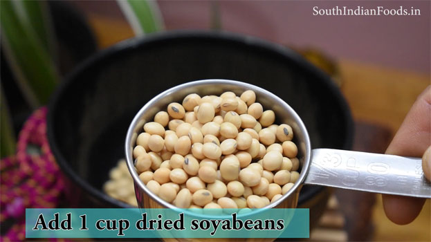 Soya beans masala sundal recipe step 1