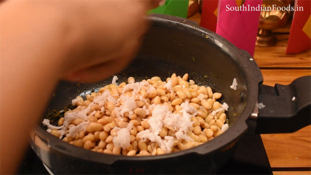 Soya beans masala sundal recipe step 25